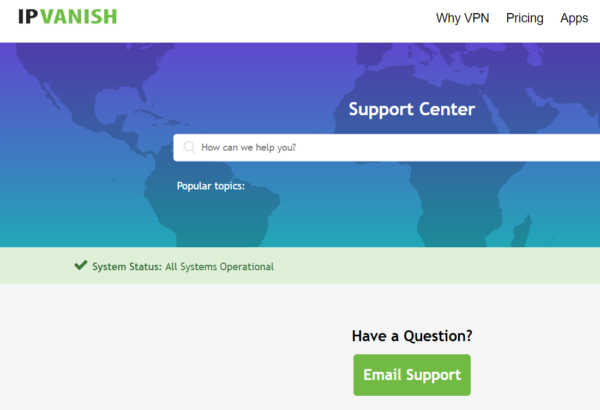 IPVanish-supportside