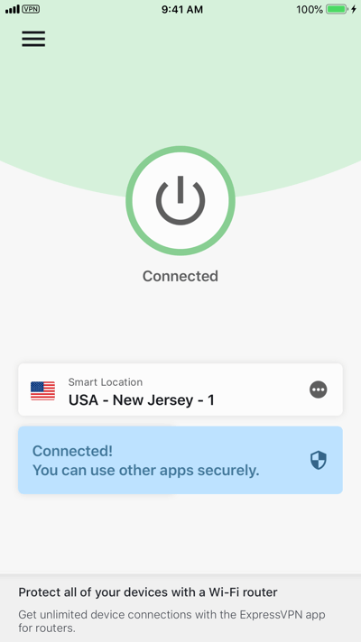 ExpressVPNs iOS-klient