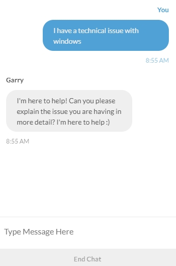 Live-chat-st&oslash;tte for Windscribe